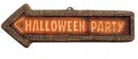 Halloween Neon Wegweiser Schild