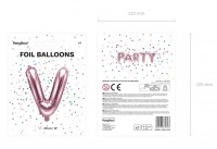 Vorschau: Folienballon V roségold 35cm
