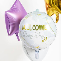 Vorschau: Aquarell Baby Boy Folienballon blau 45cm