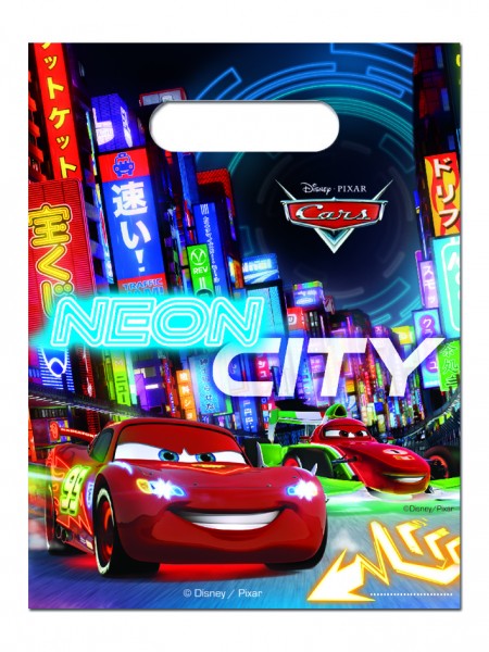 6 sacs cadeaux Cars Neon City
