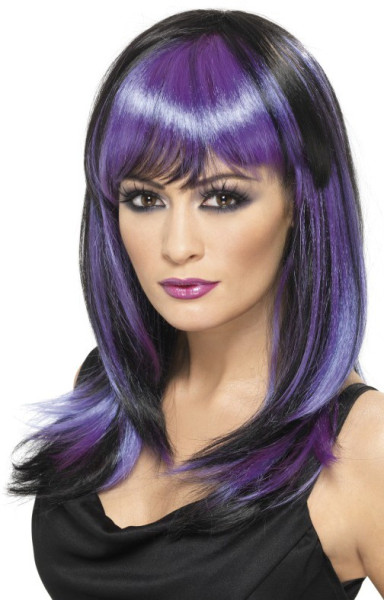 Silky smooth purple wig