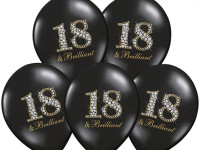 Preview: 50 balloons Eighteen & brilliant 30cm