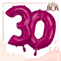Vorschau: 10 Heliumballons in der Box Pink 30