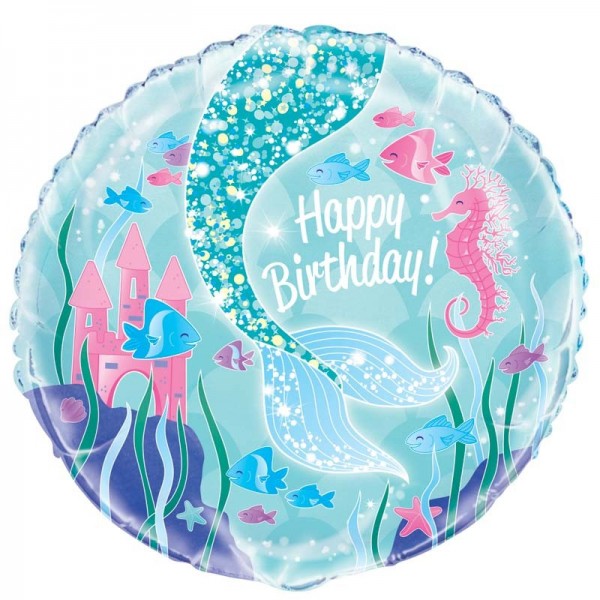 Födelsedagsballong Magisk sjöjungfru Sirena