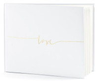 Vista previa: Libro de visitas Love gold 24 x 18,5cm