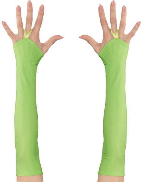 Neon Grüne Party Handschuhe 2