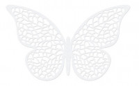 10 papierowe motyle perłowo-białe