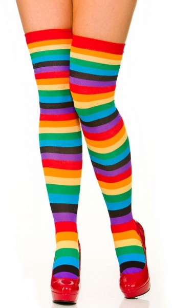 Thigh high stockings rainbow