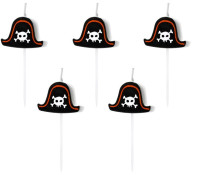 5 Zuidzee Piraten Taartkaarsen