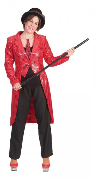 Red Show Tailcoat For Ladies