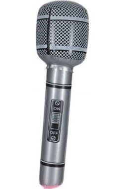 Microphone gonflable rock star 32cm