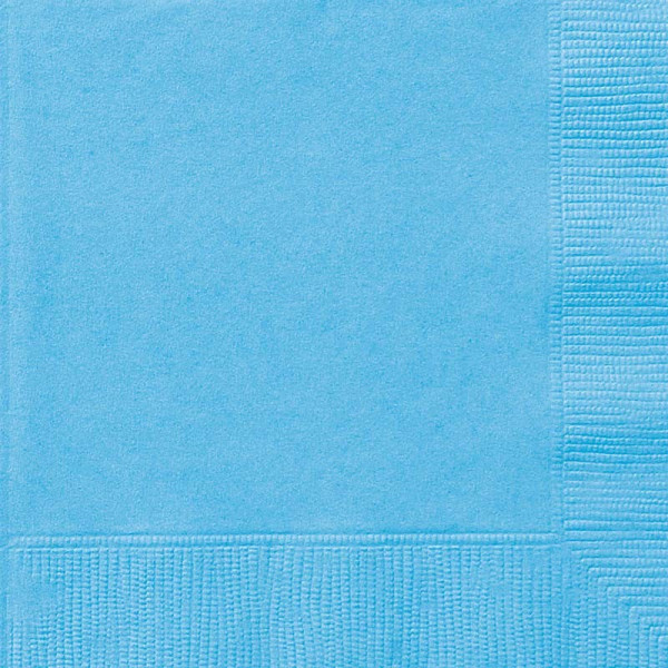 20 servetten Vera lichtblauw 33cm
