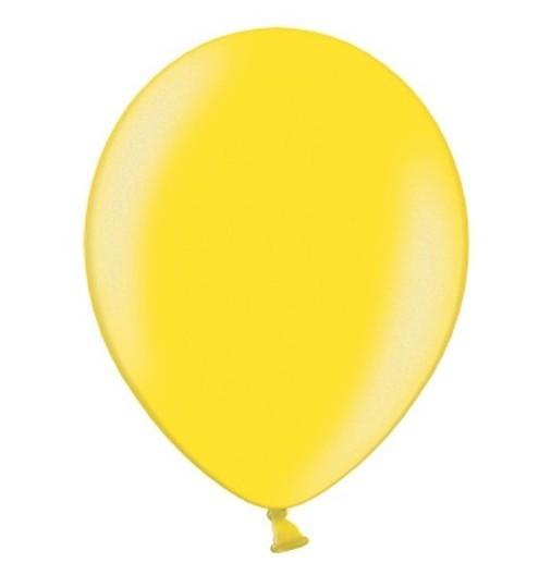 100 ballons jaune citron métallisé 12cm