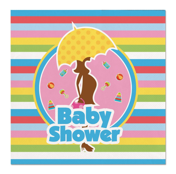 20 servilletas de colores para baby shower