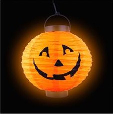 Pumpkin lantern with light 20cm
