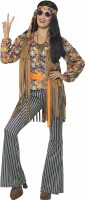 Vista previa: Disfraz de mujer hippie flower power