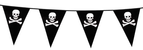 Pirate party skull pennant chain 6m