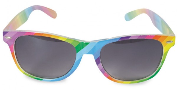 Funky rainbow party glasses