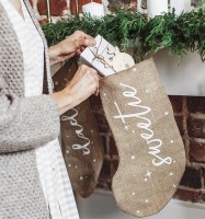 Preview: 10 wooden Christmas tags natural