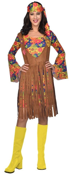 Costume hippie anni '70 floreale Gabby