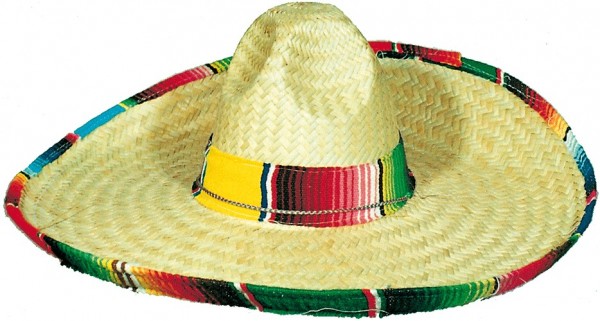 Sombrero rayé coloré 50cm