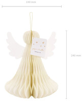 Preview: Honeycomb ball ivory angel 24cm