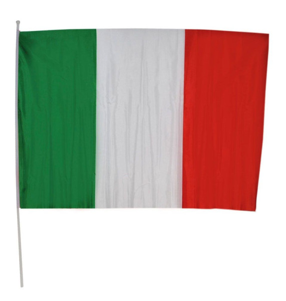 Italien Flagge am Stab