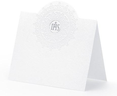 10 place cards communion IHS