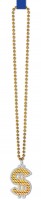 Gold-colored necklace with dollar pendant