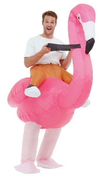 Aufblasbares Flamingo Huckepack Kostüm 2