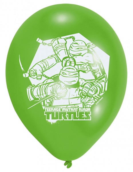 6er Set Ninja Turtles Luftballons 23 cm 4