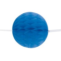 Guirnalda de bolas nido de abeja azul royal 213cm