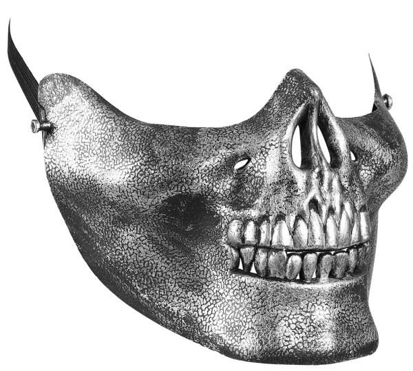 Halfmasker metalen kinmasker schedel