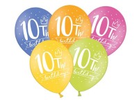 Aperçu: 50 ballons en latex mélange 10e anniversaire