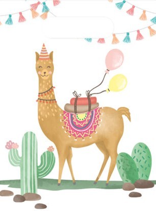 6 st Llama Fiesta presentpåsar