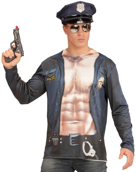 Seksowna koszulka męska policyjna