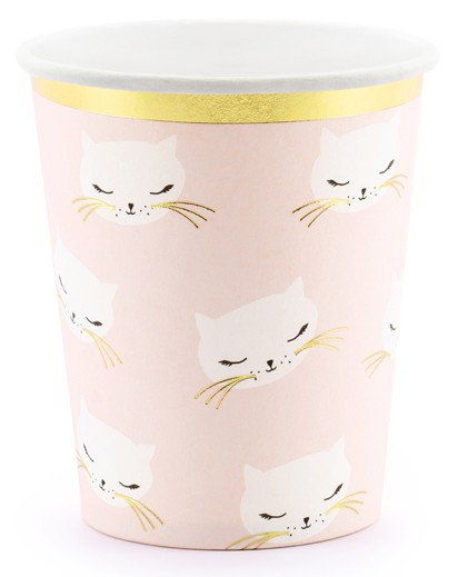 6 cat Kiki paper cups 200ml