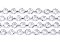 Oversigt: Crystal perler bøjle gennemsigtig 1 m