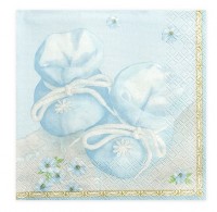Preview: 20 napkins baby shoes 33 x 33cm