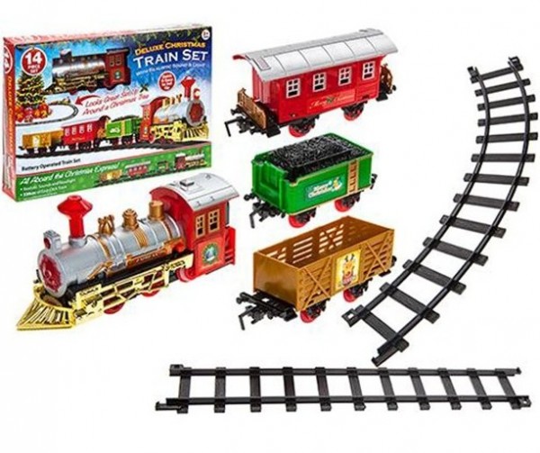 Set de decoración de tren navideño