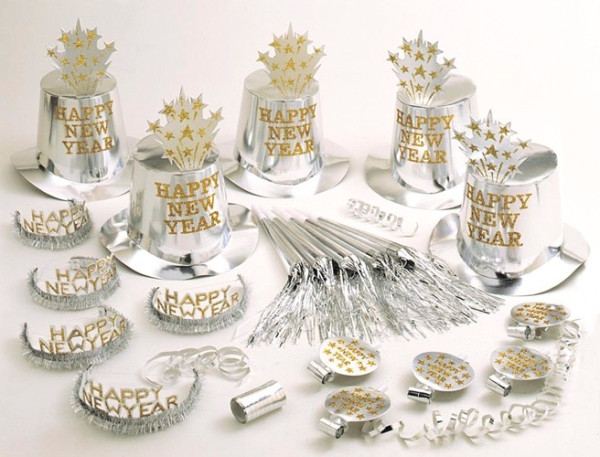 Silver nyårsfestset 21 delar