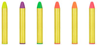 Oversigt: 6 farverige neon make-up sticks