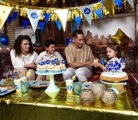 Vista previa: Decoración de tarta Happy Eid 2 partes