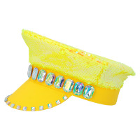 Widok: Żółty kapelusz typu rocker Mandy Candy Glamour