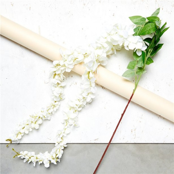 2 glicinias decorativas blancas 1.7m