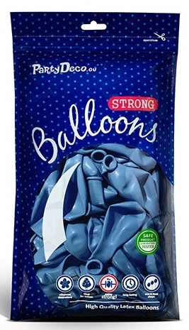 100 balonów metalicznych Partystar błękit królewski 12cm 2