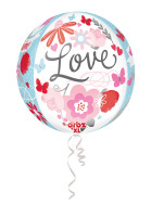 Vorschau: Paris Flower Orbz Ballon 38x40cm