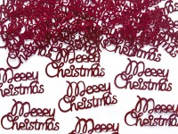 Aperçu: Confettis en aluminium rouge joyeux Noël 3g