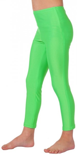 Neongrønne leggings til børn