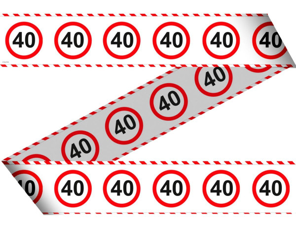 Traffic sign 40 barrier tape 15m